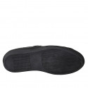 Scarpa stringata da uomo con cerniera e plantare estraibile in pelle nera - Misure disponibili: 38, 46, 47, 50, 52