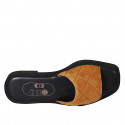 Mule pour femmes en daim cognac talon 2 - Pointures disponibles:  42, 44
