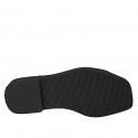 Sandalo da donna in pelle e camoscio nero tacco 2 - Misure disponibili: 33, 44