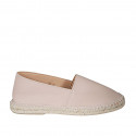 Original espadrilles made in Spain in nude leather wedge heel 1 - Available sizes:  45