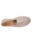 Original espadrilles made in Spain in nude leather wedge heel 1 - Available sizes:  45