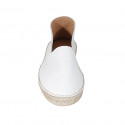 Original espadrilles made in Spain in white leather wedge heel 1 - Available sizes:  42