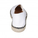 Espadrillas originali prodotte in Spagna in tessuto bianco con scritte "Peace" e "Love" nere zeppa 1 - Misure disponibili: 42, 43