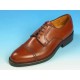 Scarpa derby stringata elegante con puntale in pelle color cuoio - Misure disponibili: 54