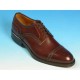 Men's laced derby shoe with floral captoe in mohogany brown leather - Available sizes:  52