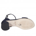 Chaussure ouverte pour femmes avec courroie en daim bleu talon 5 - Pointures disponibles:  42, 43