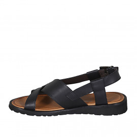 Herrensandale aus schwarzem... 2