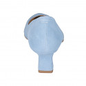 Escarpin à bout pointu pour femmes en daim bleu clair talon 5 - Pointures disponibles:  42, 43