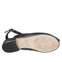 Sandale pour femmes en cuir noir talon 2 - Pointures disponibles:  34