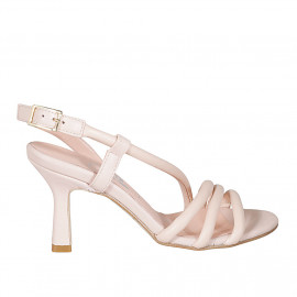 Sandale pour femmes en cuir nue talon 7 - Pointures disponibles:  42