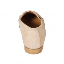 Mocassin pour femmes en daim beige talon 2 - Pointures disponibles:  43, 45