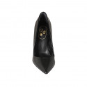 Escarpin à bout pointu pour femmes en cuir verni noir avec talon 10 - Pointures disponibles:  32, 33, 34, 43, 45