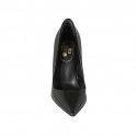 Zapato de salon a punta para mujer en charol negro con tacon 10 - Tallas disponibles:  33