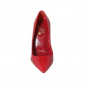 ﻿Woman's pump shoe in red patent leather heel 10 - Available sizes:  32, 33, 34, 43, 44, 46