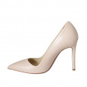 Décolleté a punta da donna in pelle nude tacco 10 - Misure disponibili: 42