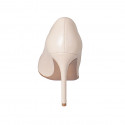 Décolleté a punta da donna in pelle nude tacco 10 - Misure disponibili: 42