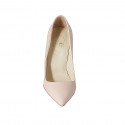 ﻿Woman's pump in nude leather heel 10 - Available sizes:  32, 42, 43