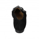 Mocassin pour femmes avec chaine en daim noir talon 1 - Pointures disponibles:  33, 42