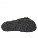 Woman's mules in black patent leather with buckle wedge heel 2 - Available sizes:  42