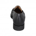 Woman's mocassin with accessory, elastic bands and removable insole in black leather heel 3 - Available sizes:  34