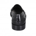 Mocassin élégante pour hommes en cuir noir - Pointures disponibles:  36, 37, 38, 46, 47, 50