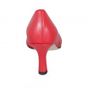 Décolleté a punta in pelle rossa tacco 7 - Misure disponibili: 34