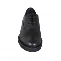 Elegante zapato para hombre con cordones y puntera en piel negra - Tallas disponibles:  38