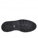 Scarpa derby elegante da uomo stringata in pelle nera con decorazioni Brogue - Misure disponibili: 46