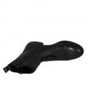 Botin para mujer con cordones, puntera, hebillas y cremallera en piel negra tacon 3 - Tallas disponibles:  32, 33