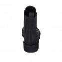 Botines deportivos para mujer en piel negra con elasticos tacon 3 - Tallas disponibles:  32