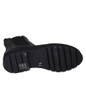 Botines deportivos para mujer en piel negra con elasticos tacon 3 - Tallas disponibles:  32