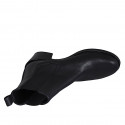 Bottines pour femmes avec elastiques en cuir noir talon 5 - Pointures disponibles:  32, 45
