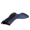 Bottines hautes à bout pointu pour femmes avec elastiques en daim bleu talon 5 - Pointures disponibles:  32, 42