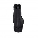 Bottines pour femmes à lacets avec fermetures éclair et bout droit en cuir noir talon 3 - Pointures disponibles:  32, 33