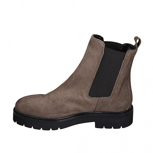 Bottines taupe daim outlet