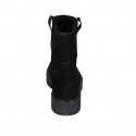 Bottines pour femmes en daim noir talon 3 - Pointures disponibles:  33, 34, 45
