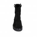 Bottines pour femmes en daim noir talon 3 - Pointures disponibles:  33, 34, 45