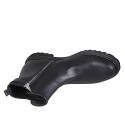 Bottines pour femmes avec fermetures éclair et boucle en cuir noir talon 3 - Pointures disponibles:  46
