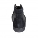 Chaussure à lacets pour hommes avec semelle amovible et fermeture èclair en cuir et daim noir - Pointures disponibles:  37, 38, 47, 50, 51, 53