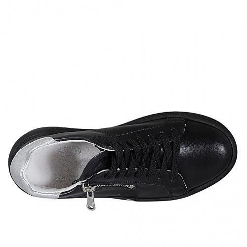 Chaussures Compensées Noires à Lacets Taille 3 – Neuf Avec Défauts – Fermeture éclair