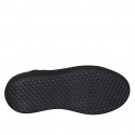 Scarpa stringata da donna con cerniera e plantare estraibile in pelle nera e rame e camoscio nero zeppa 3 - Misure disponibili: 33