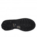 Mocassin pour femmes avec accessoire en daim noir talon 3 - Pointures disponibles:  32, 45