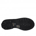 Mocassin pour femmes avec accessoire en daim noir talon 3 - Pointures disponibles:  32