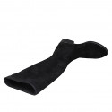 Woman's boot in black suede and elastic material heel 3 - Available sizes:  44