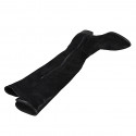 Bottes texanes à bout pointu pour femmes en daim et materiau élastique noir avec fermeture éclair talon 5 - Pointures disponibles:  34, 43, 47