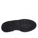 Mocassin pour femmes avec accessoire et semelle amovible en cuir noir talon 3 - Pointures disponibles:  32