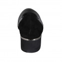 Zapato para mujer con plantilla extraible en charol y gamuza negra cuña 4 - Tallas disponibles:  31, 42