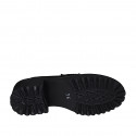 Mocassin sportif pour femmes avec chaine en daim noir talon 5 - Pointures disponibles:  45
