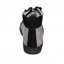Scarpa stringata da donna in camoscio nero e taupe zeppa 3 - Misure disponibili: 33, 43