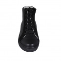 Scarpa stringata da donna in pelle e camoscio nero zeppa 3 - Misure disponibili: 32, 33, 44